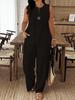 2026 Spring Women's Casual Multi-color Pullover and Long Pants Suit