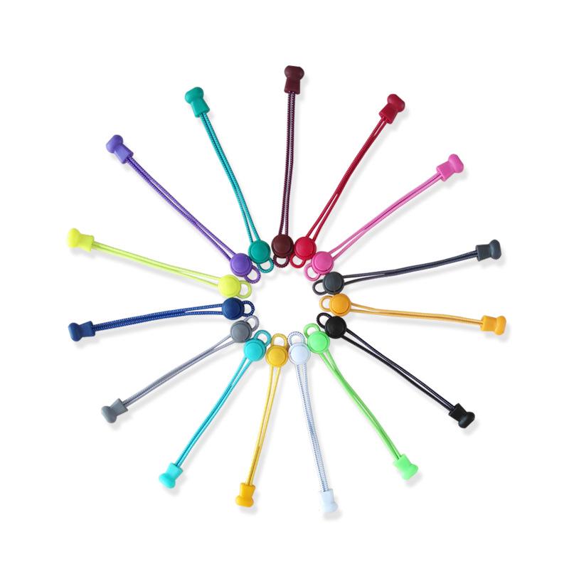 No-Tie Elastic Shoelaces with Buckle for Adults & Kids - Black, White & Color Options