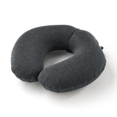 MUJI Fluffy Neck Cushion, Dark Gray, Approx. 34 X 33 Cm, 84475498