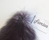 Genuine Fox Tail Fur Handbag Charm Cosplay Toy Fox Hair and Keychain Hook Ring Clip, Brown, Large
