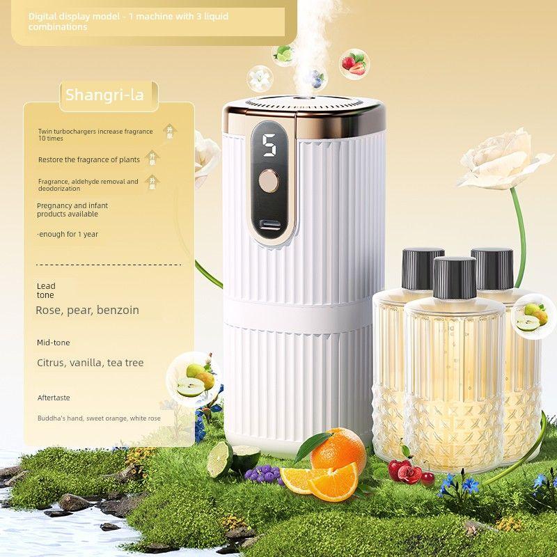 Car-Mounted and Household Digital Display Timer Fragrance Diffuser for Rooms, Bathrooms, and Bedrooms, Essential Oil Perfume Spray Automation