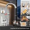 TLXT Kitchen Sink Mixer Faucet, Hot & Cold