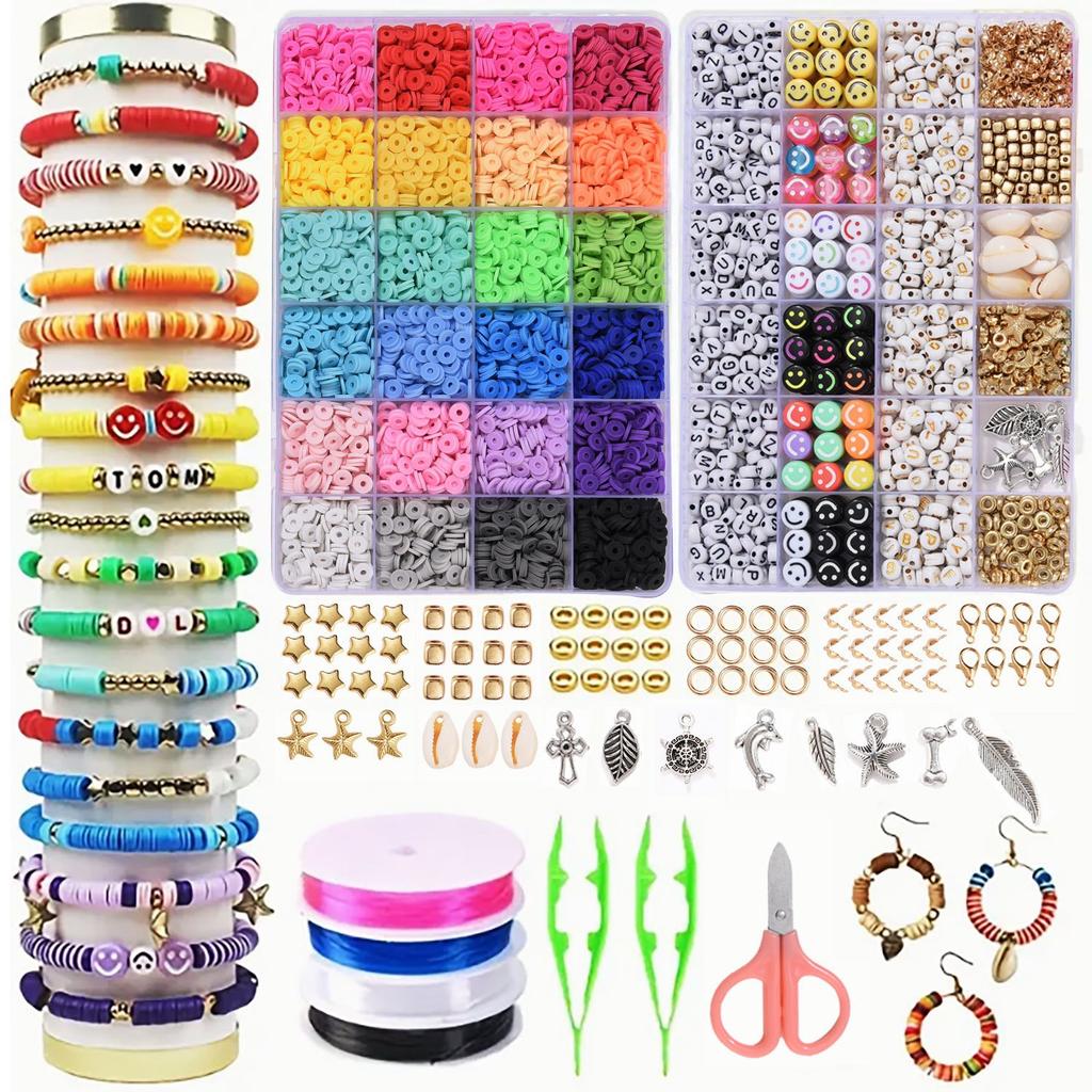 Beaded Bead Bracelet Material Loose Bead Bracelet Accessories Bead Bead Bead Diy Soft Pottery Set