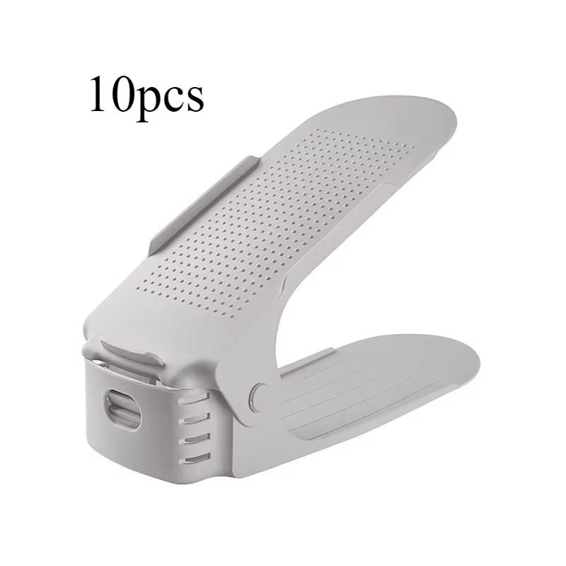 5/10 Stück Verstellbarer Schuhstapler Schuhschlitz-Organizer Schuhschlitz Platzsparer Doppeldecker Schuhregal Halter Für Schrankorganisation