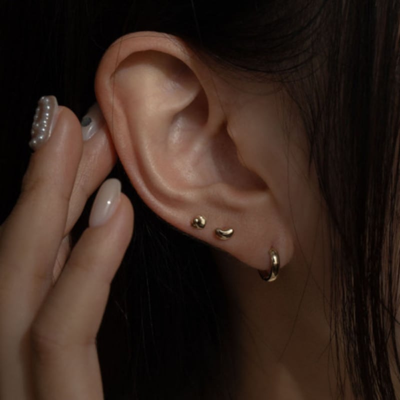 youngglow 14k kidney bean piercing