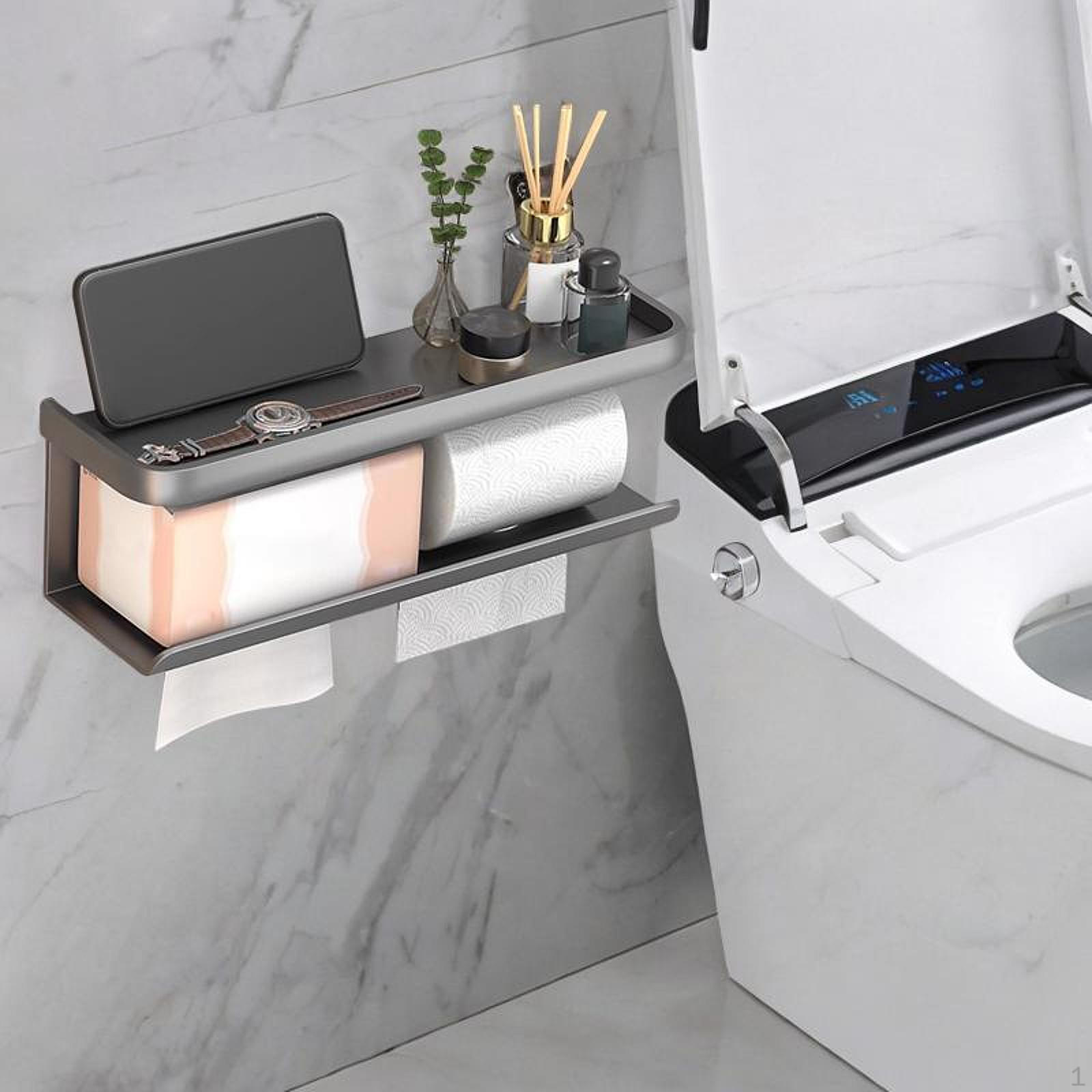 

Toilet Paper Holder Towel with Phone Tray Multifunction Facial Napkin Tissue