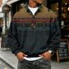 Men's Casual Flannel 1/4 Zip Long Sleeve Sweatshirt for Everyday Wear