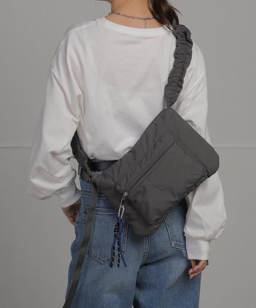 Gray Shoulder Bag for Mini Shoulder Shoulder Crossbody Faux Adjustable Popular Large Capacity [Altrose] Women, Bag, Pouch, Bag, Bag, Compact, Slim,