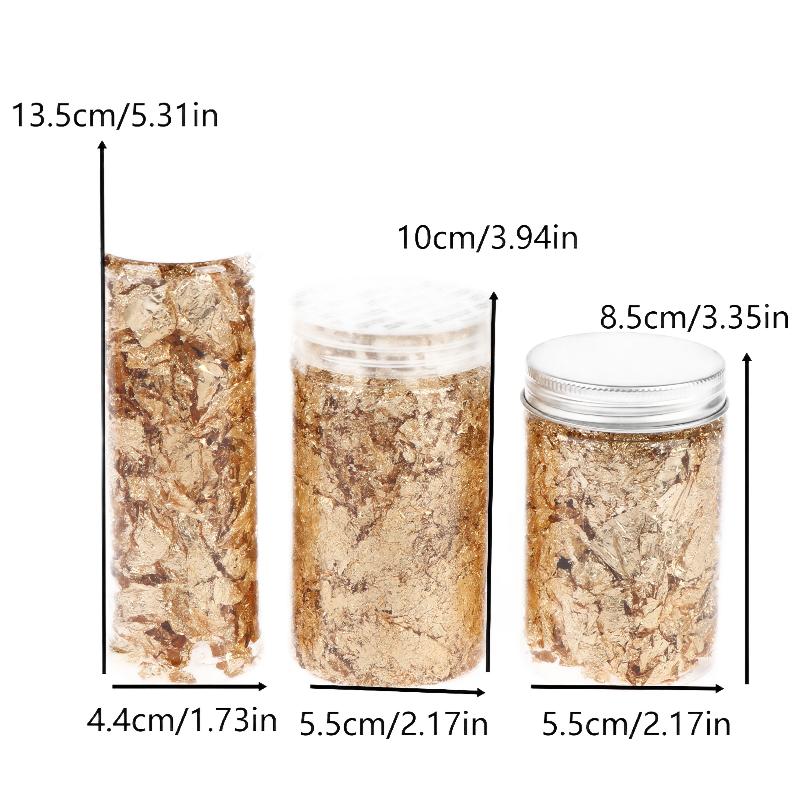 Crafting Gold Foil Flakes 2/5/10g for Nail Art Metallic Additions for Artistic Projects