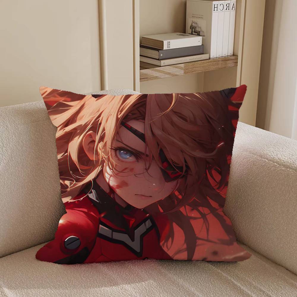 Asuka Langley Soryu Ahornblatt Design Kissenbezug Fröhliche Herbsternte Dekor Feiertagsdekorati Kissenbezug