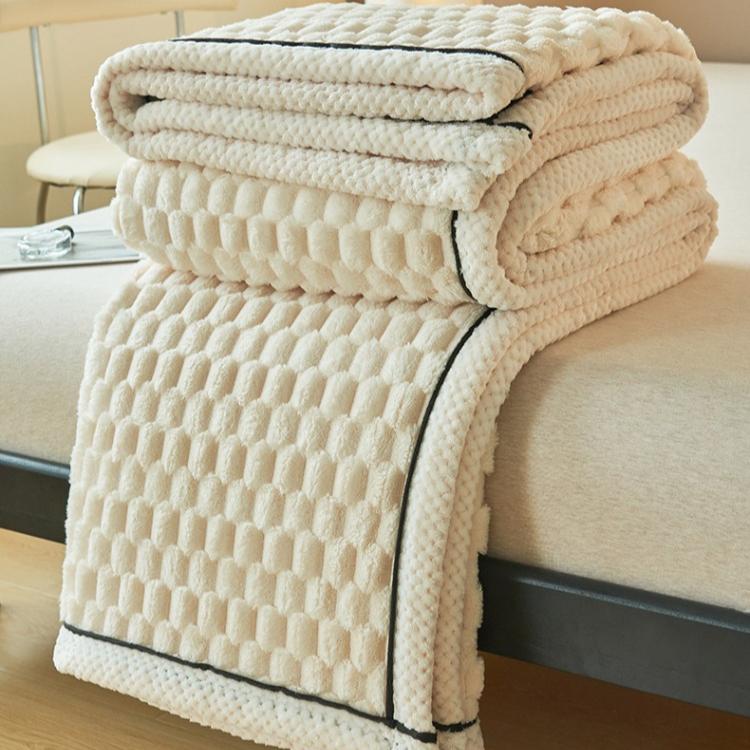 Solid Color Blanket, Soft Warm Throw Blanket Nap Blanket for Couch Sofa Office Bed Camping Travel, Multi-purpose Gift Blanket for All Season