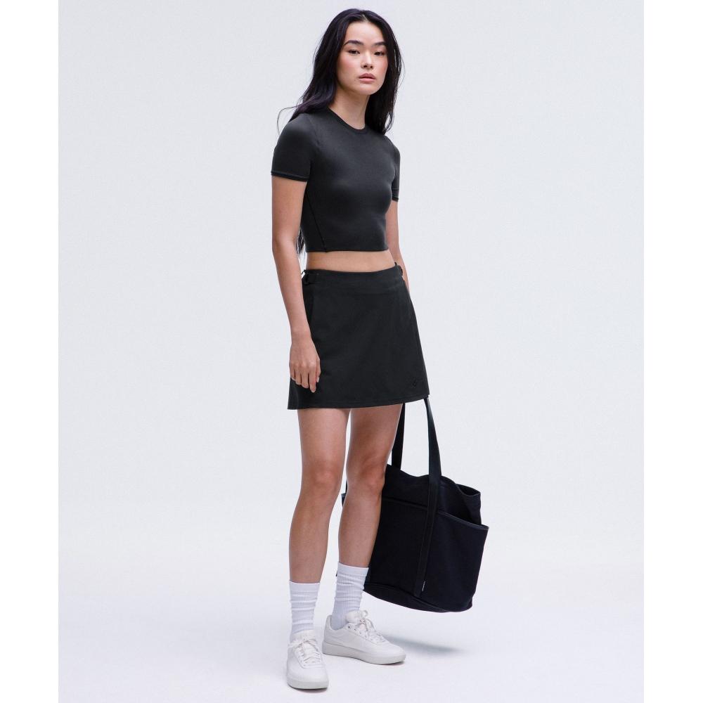 Lululemon WundermosT UlTra SofT Nulu Crewneck Cropped T shirT Black