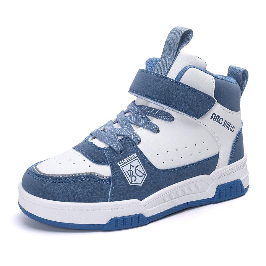 Children's autumn and winter campus 2025 high-top sports shoes Boys' fashion breathable shoes Middle and older children's girls' outdoor sports shoes