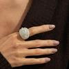 Minimalist Rivet Acrylic Bangle Punk Style Chunky Irregular Wide Bracelet Cuff Style Embellishment Open Bangle Decor Itemation