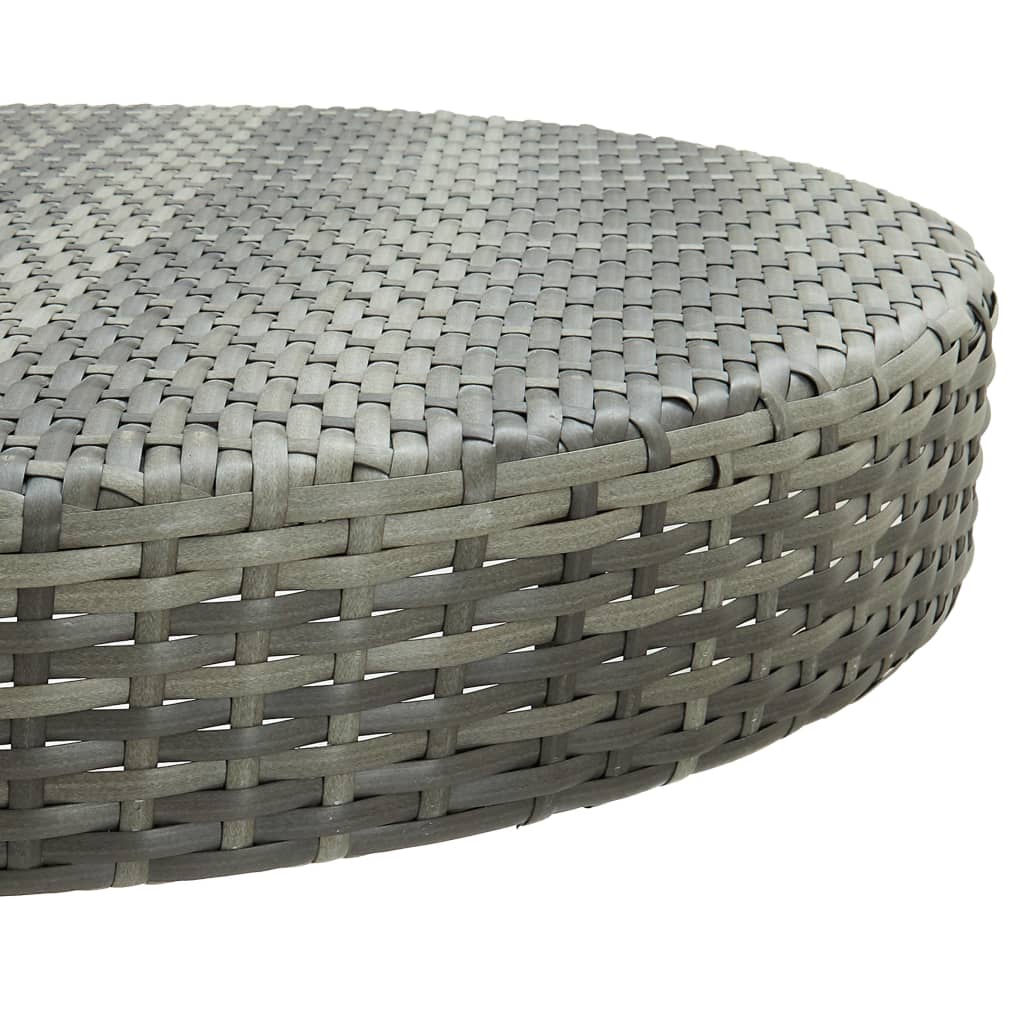 vidaXL 5-tlg. Gartenbar-Set mit Kissen Poly Rattan Grau