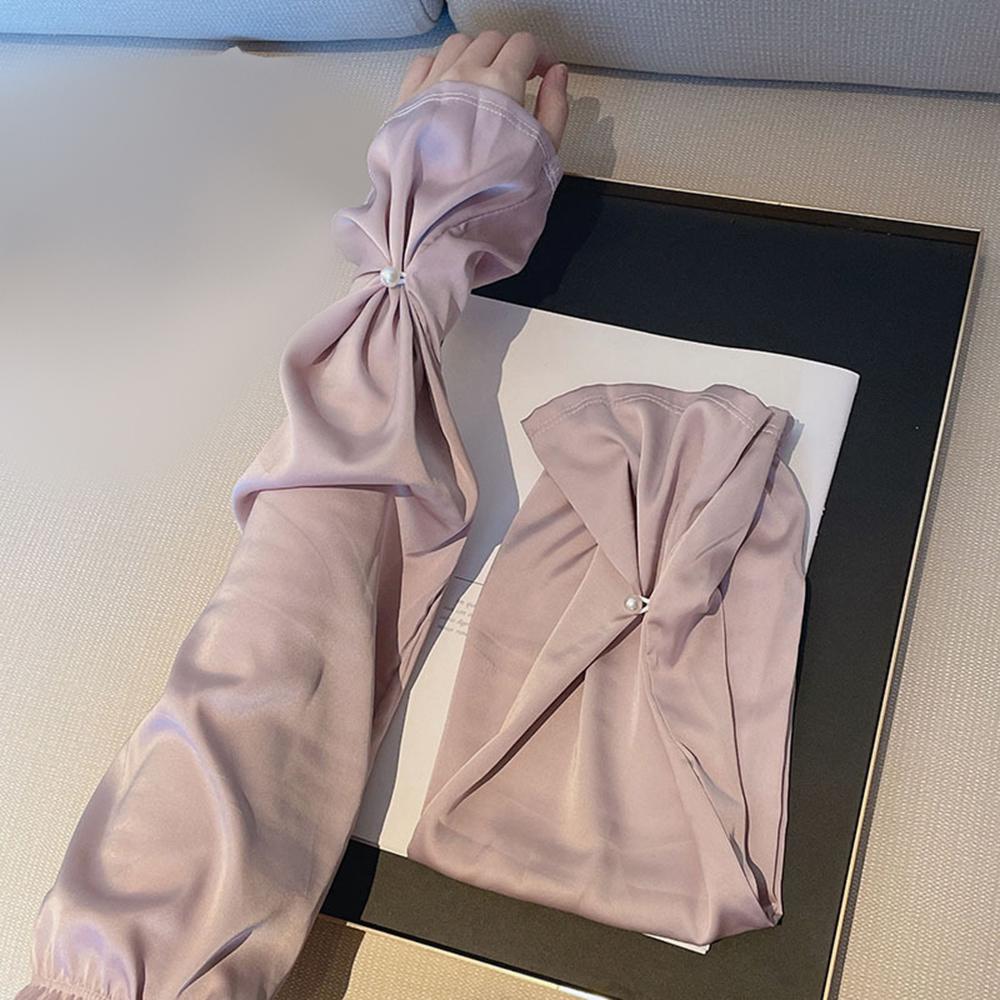 Thin Breathable Long Arm Sleeves Sun Protection Yarn Arm Sunscreen Covers Women