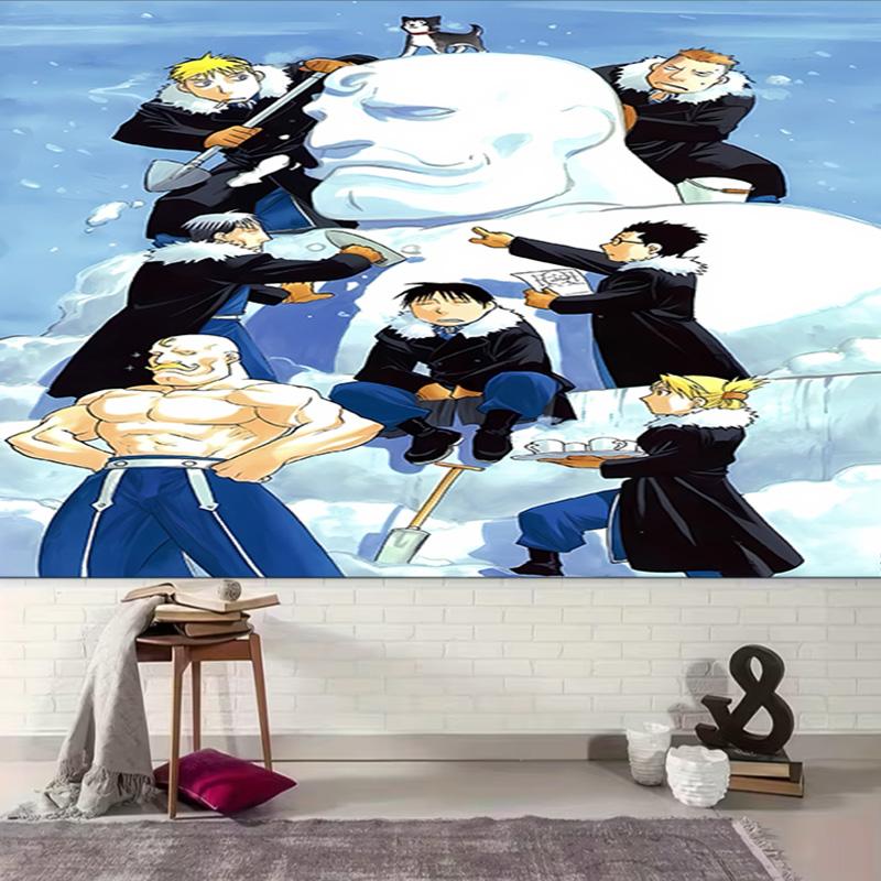 1pc Fullmetal Alchemist Tapestry, Living Room, Bedroom, Office, Party Decor, Ideal Festive Gift