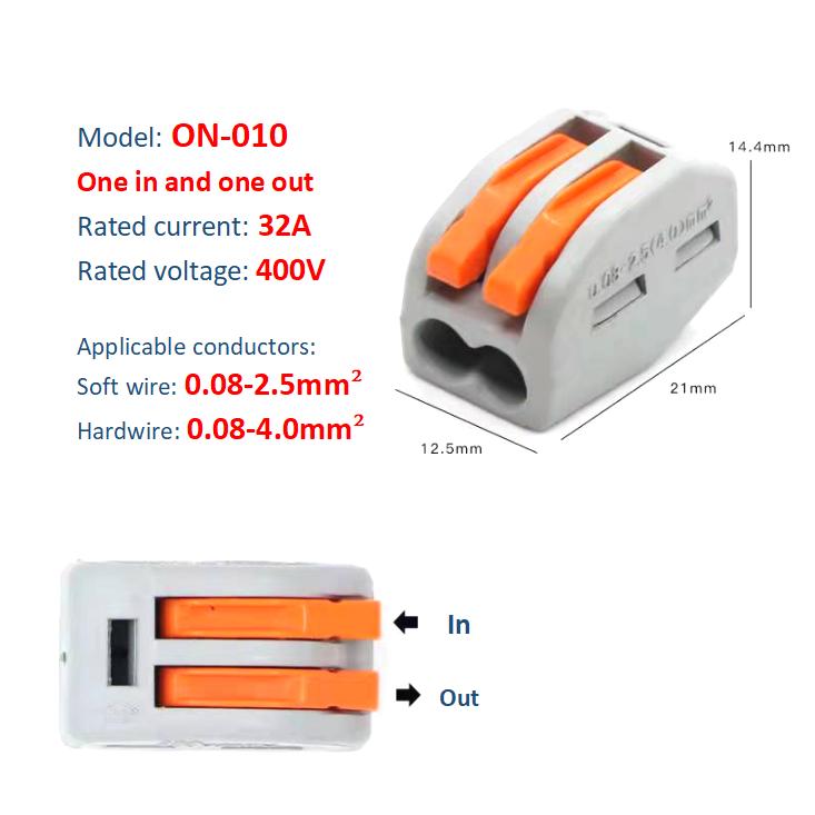 5/10pcs PCT Universal Wire Quick Connector Insulation Terminals Compact Hard Wire/soft Wire Connector 2/3/4/5/8 Channels / Base Press-fit Connection