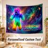 Custom Name Text Tapestry,Minecraft Boho Wall Hanging, Decorative Backdrop Tapestry For Room
