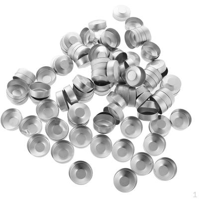 100pcs Aluminium Tea Light Candle Making, Cups, Sliver Colour - 5#