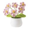 Knitting Crochet Lavender Flowers Potted Plant Colorful Flowers Handmade Flowers Home Office Car Decors Valentine Gift