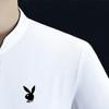 PLAYBOY Men's Stand Collar Long Sleeve Casual T-Shirt