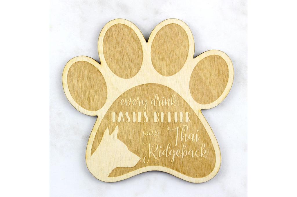 Thai Ridgeback - Suport ceașcă, suport gravat cu câine, cadou pentru iubitor de câini de la marca Art-Dog