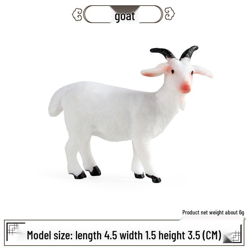 Kids' Educational Farm Animal Figurine Set: Cow, Chicken, Duck, Goose, Pig, Goat