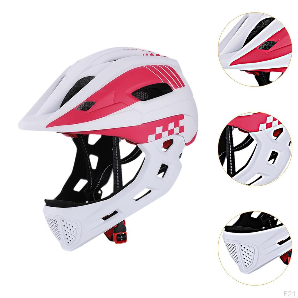 Kinder Fahrradhelm Kinder Vollgesicht Belüftung Tragbar Straße Berg für Roller