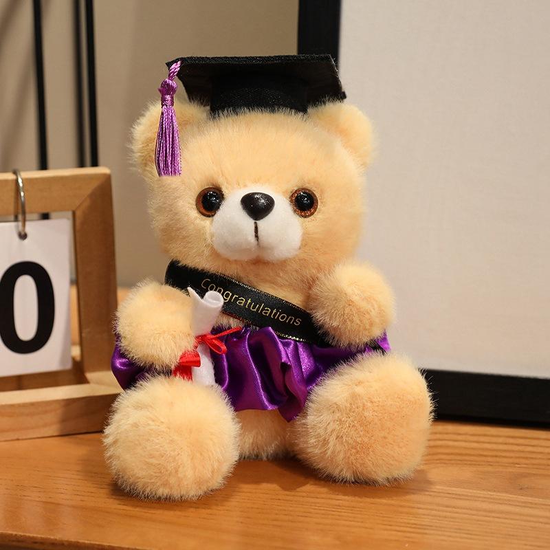 Dress Dr. Bear Doll Plush Toy Dr. Hat Bear Hug Bear Doll Ragdoll Graduation Gift