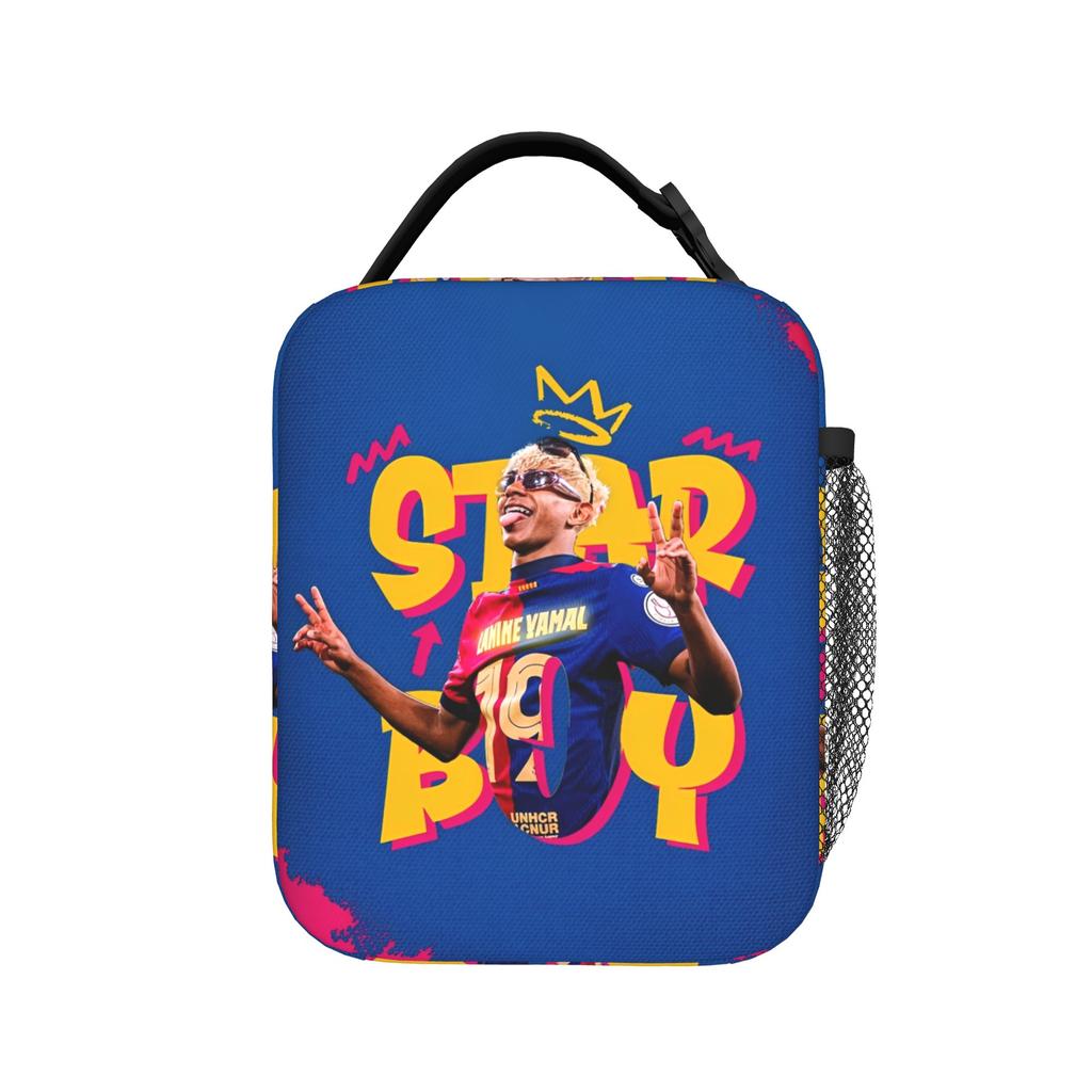 Soccer 19 Lamine Y-Yamal Insulated Lunch Bags Cooler Bag Reusable,Meal Container High Capacity Tote Lunch Box Food Storage Bags
