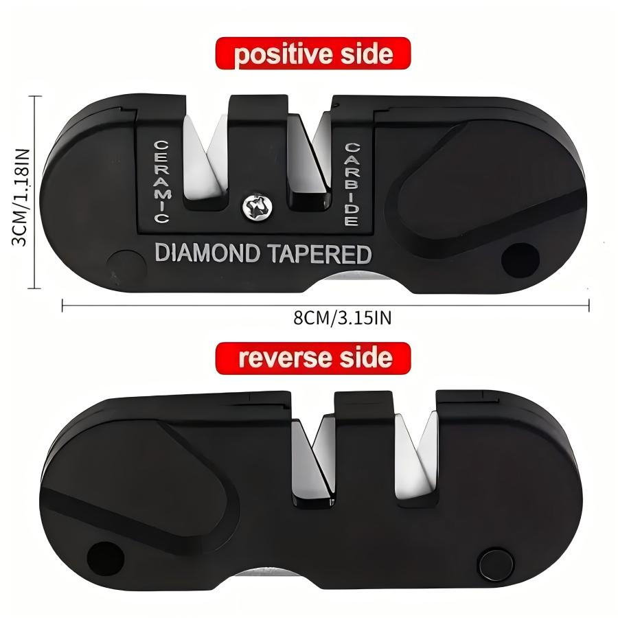 

4-в-1 портативный точильный инструмент для кемпинга и пешего туризма. Ручной точильный инструмент. Многофункциональный. Не требует электричества.