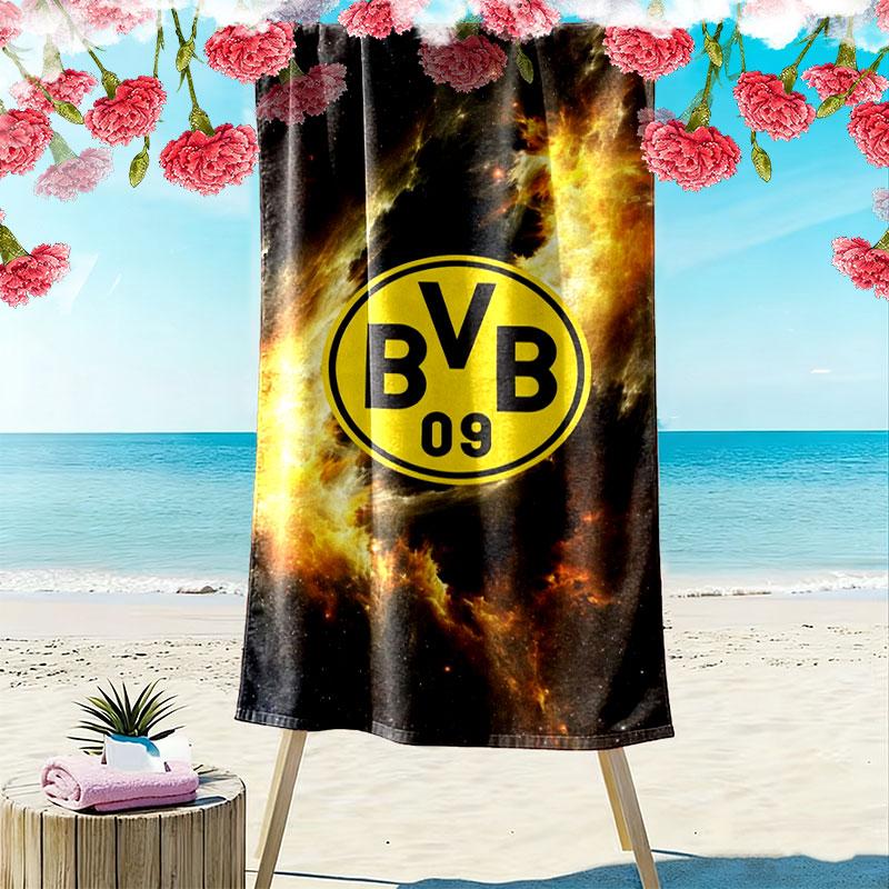 Borussia Print Beach Towel, Large Soft Quick Dry Towel for Beach Camping Swimming