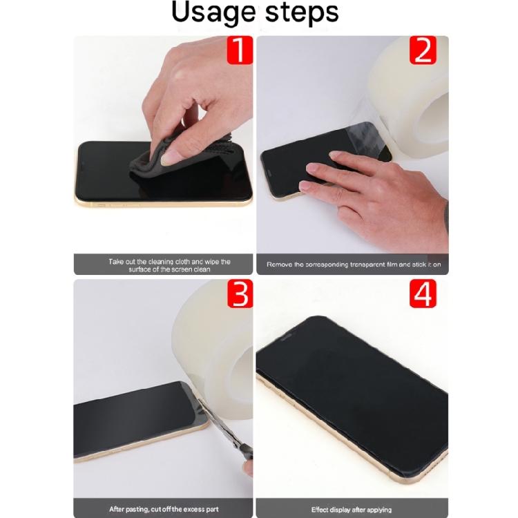5-10cm Width Tablet Laptop Screen Dust Remover Screen Adhesive Protector Tape Scratchproof Mobile Phone Screen Dust Tape