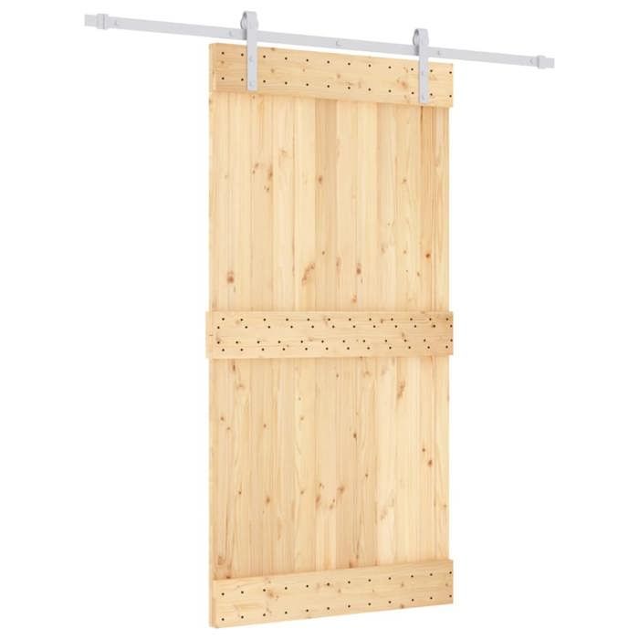 VidaXL Porte coulissante et kit de quincaillerie 100x210 cm pin massif, porte intérieure, porte de grange intérieure 3203031