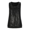 Women's Sequin Tank Top - Loose Fit Neck Summer T-Shirt