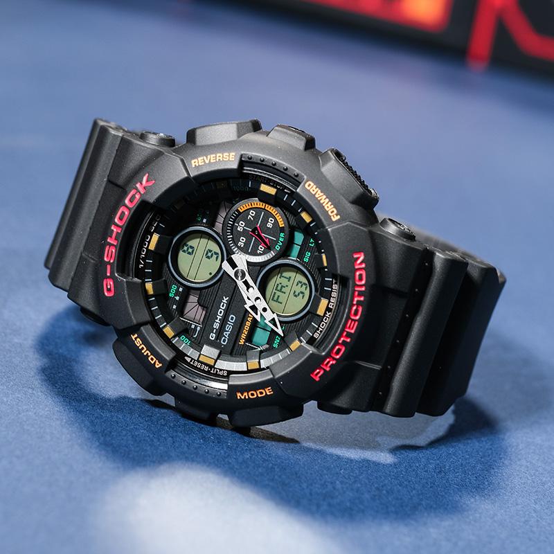 CASIO Men Liquid Crystal/Analog Dual Display Series Black Watch GA-140-1A4PR GA-140-1A4PR