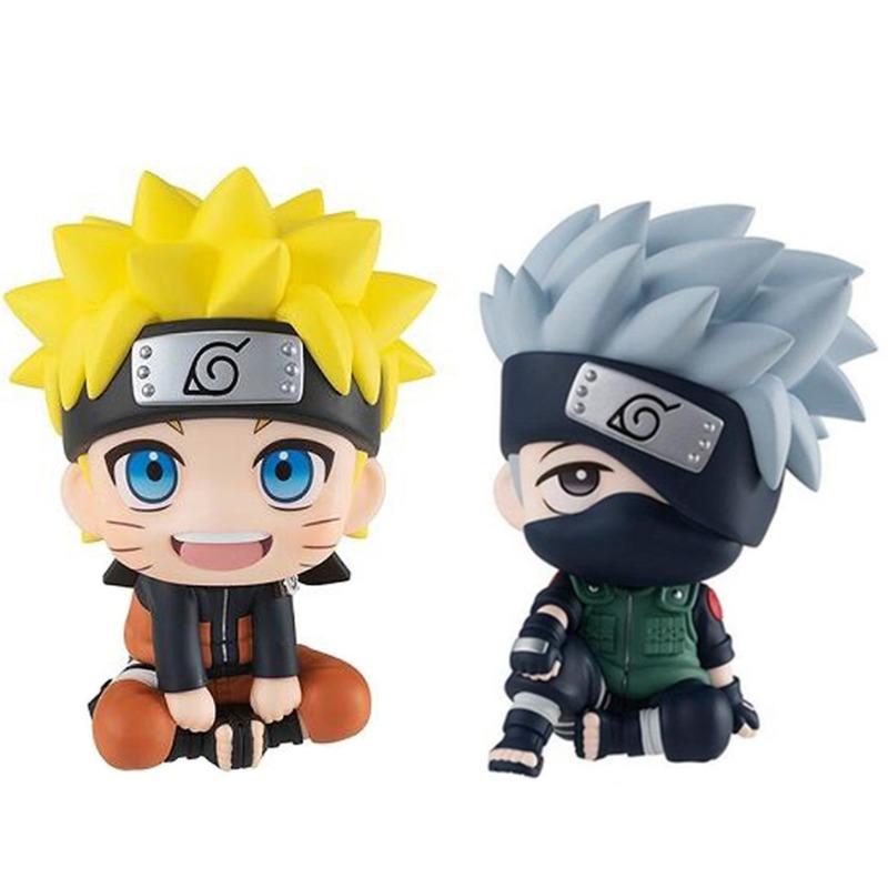 Naruto Shippuden Action Figure Car Ornament Sasuke Itachi Kakashi Chibi Model Dashboard Decor Gift