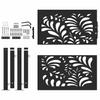 Black Garden Gate 105X106 Cm Steel Wave Pattern