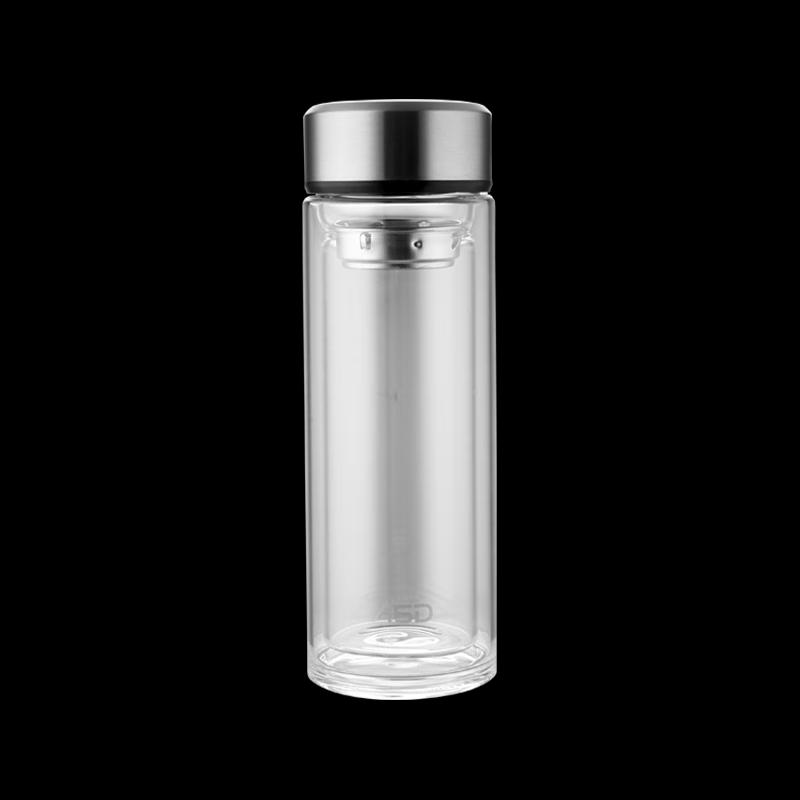 Aishida Qingyun Series 320ml Double-Layer Glass Tea Infuser Bottle