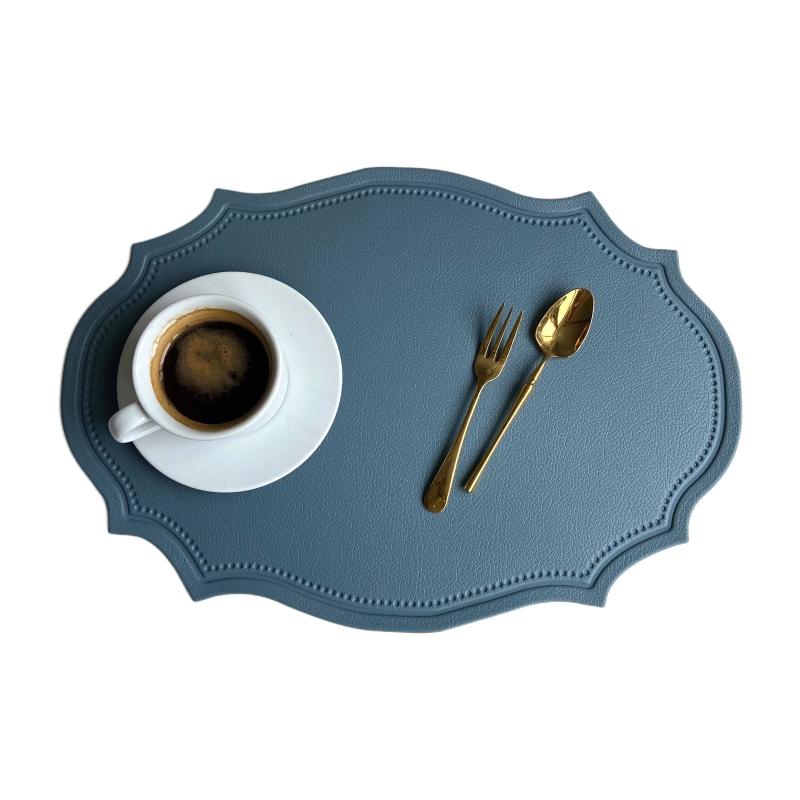 

Tableware Drink Cup Coasters Insulation Pad Home Dining Table Decor PVC Material светло-синий