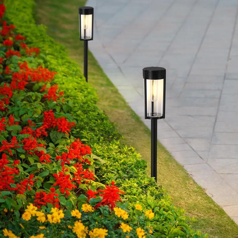 

2-8PCS Solar Outdoor Tungsten Filament Waterproof Ground Plug Lawn Courtyard Lamp Landscape Lighting Garden Villa Rural Decor 2PCS