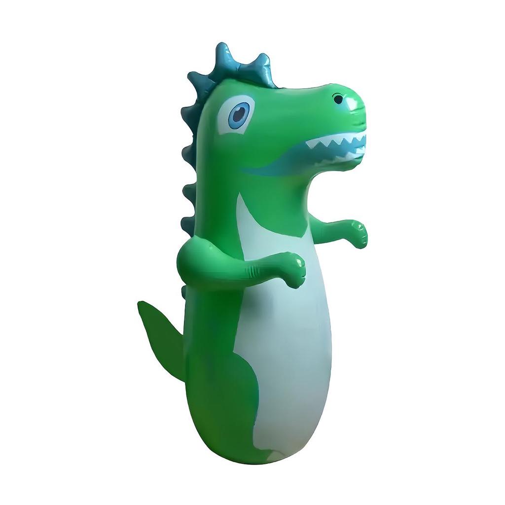 Yellow Inflatable PVC Dinosaur Toy - Kids' Large Cartoon Bop Bag for Fitness and Boxing