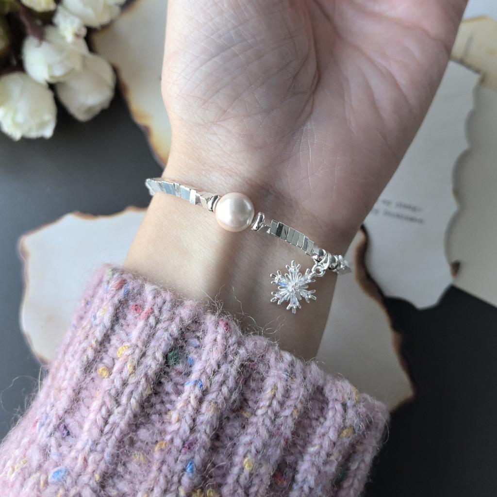 925 Silver Bracelet Bangle Simple Green Leaf Elegant Nature For Woman Girl Fashion Jewelry Gift Dropship