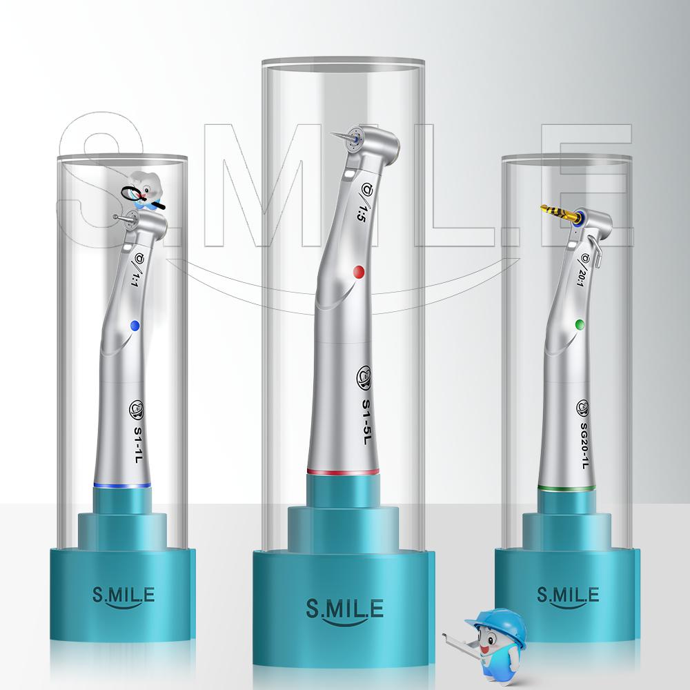 AI DENTAL Nouvelle pièce à main basse vitesse série Smile avec système de verrouillage à engrenage central 1:5/1:1/1:4.2/4:1/20:1 contre-angle d'eau intérieur