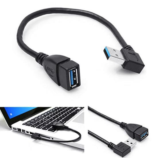 USB 3 Type Degree Right Angled A 90 Male to Female Extension Adapter