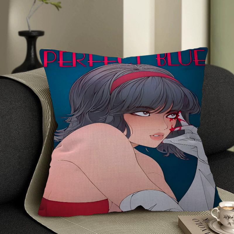 Perfect Blue Anime Office Cushion Pillowcase Car Cushion Cover45X45CM Lumbar Pillowcase Sofa Pillowcover