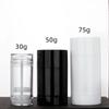 Tubo twist crema solida nera da 30/50/75g, Contenitore grande capacità per balsamo deodorante, Bastoncino vuoto per cera per capelli, balsamo labbra