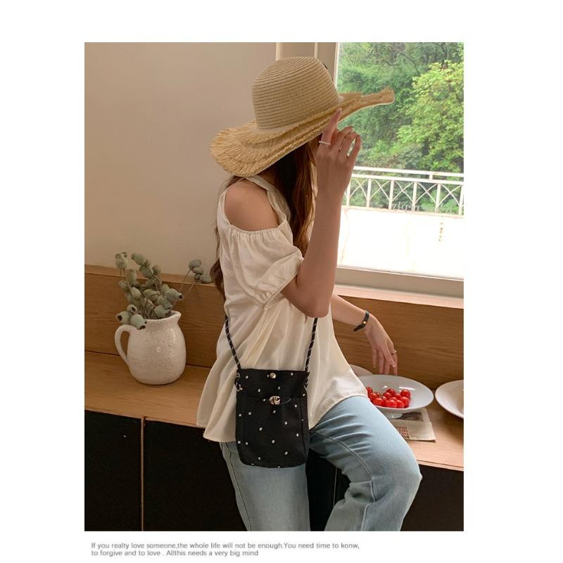 Pleated Cloud Bag Female New Korean Version of The Summer All-match Casual Gentle and Sweet One-shoulder Messenger Mobile Phone Bag