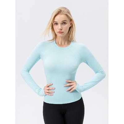 New Women'S T-Shirt Quick Drying Jacket Long Sleeved Yoga Sportswear Fitness Running Slim Fit Top Half Zip Hoodie